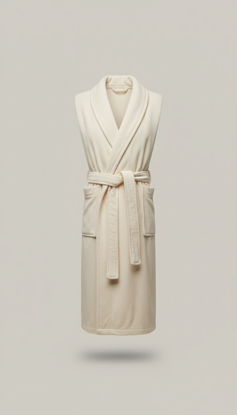 Luxe bathrobe in fine cotton
